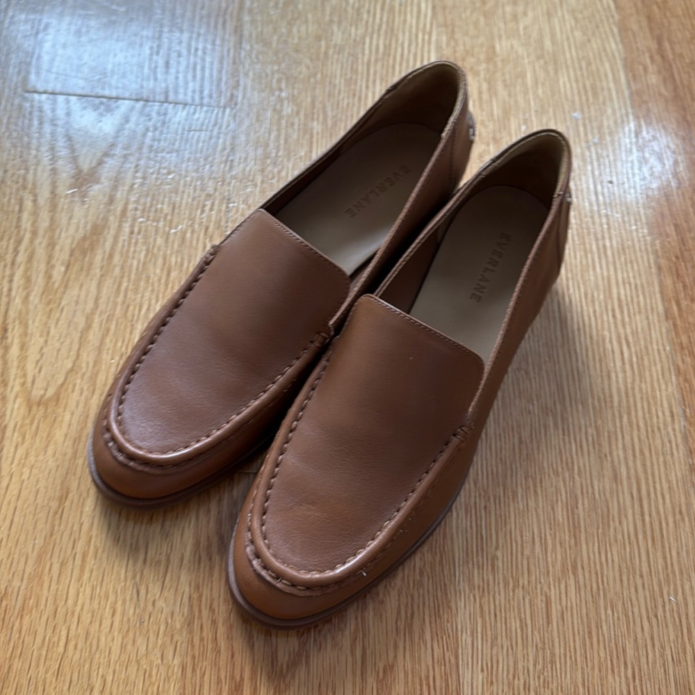 Everlane The Modern Loafer Flats Camel Leather Womens Sz 9